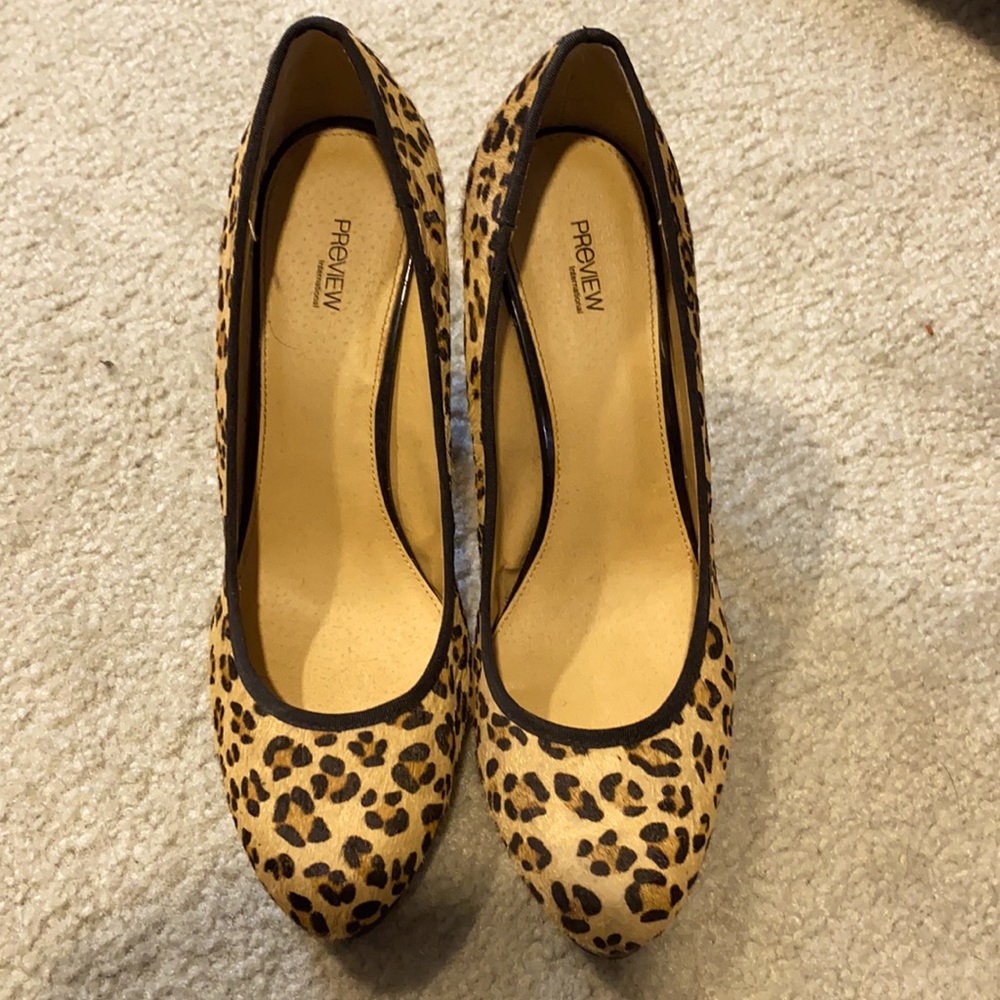 Leopard pumps, size 9.5